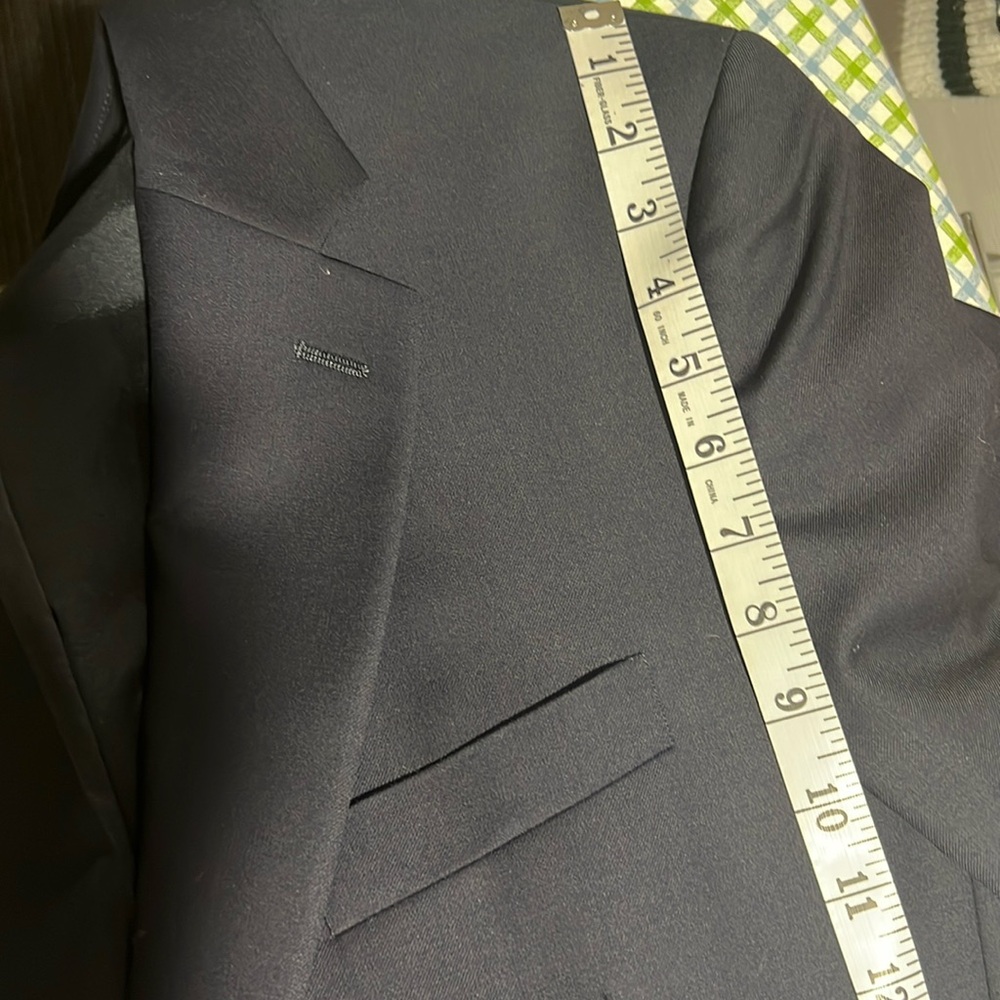 Ralph Lauren Navy Blue blazer w gold buttons 100% wool 42R worn once - Picture 13 of 16